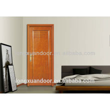 Diseño de puerta de dormitorio de madera maciza / acabado de pintura de chapa de madera / puerta mdf sólida de madera